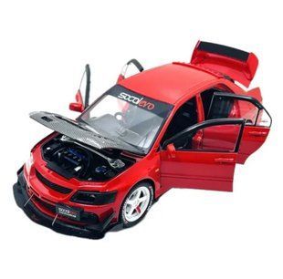 Машинка масштаб Mitsubishi Lancer Evolution 1:24, колекційна,червона  6093 фото