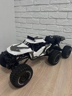 Машинка на радіокеруванні,68 см,масштаб 1:6, 6x4,з підсвіткою, white 3126 фото