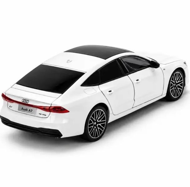 Машинка Audi А7 металева, колекційна, масштаб 1:24, білий 6656 фото