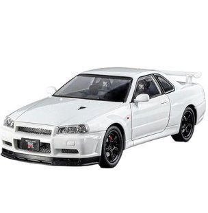 Машинка NISSAN GTR металева, колекційна, масштаб 1:24, білий 6657 фото
