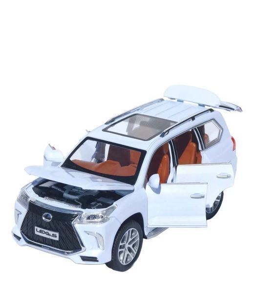 Машинка Lexus LX570 металева, масштаб 1:24, колекційна,біла 6063 фото