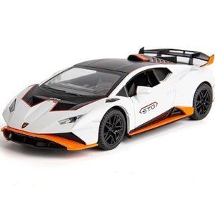 Машинка Lamborgini STO металева, масштаб 1:24, колекційна,біла 6065 фото