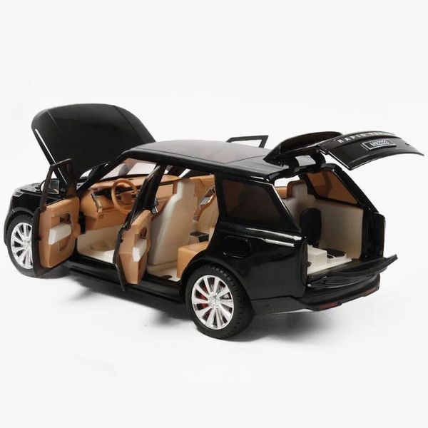 Машинка Range Rover L460, масштаб 1:24, колекційна,чорний 6067 фото