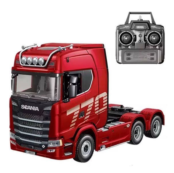 Фура на радіокеруванні Scania,масштаб 1:18,з підсвіткою та звуковим ефектом, червона 9095 фото
